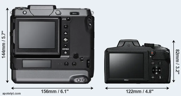 Comparison GFX 100 or B600 rear