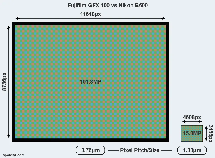 GFX 100 versus B600 MP