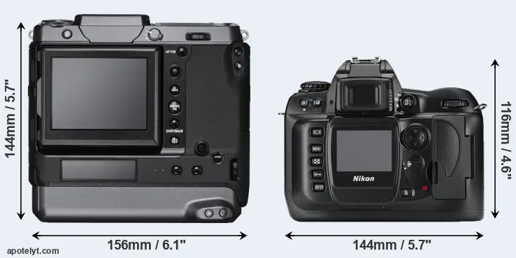 Comparison GFX 100 or D100 rear