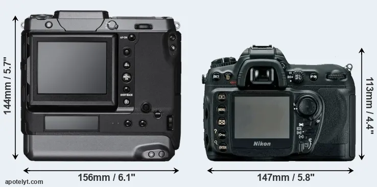 Comparison GFX 100 or D200 rear