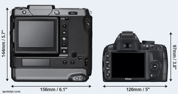 Comparison GFX 100 or D3000 rear