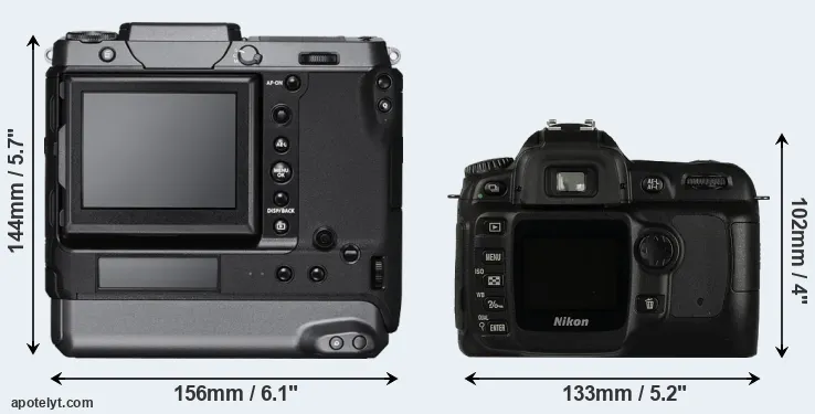 Comparison GFX 100 or D50 rear