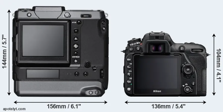 Comparison GFX 100 or D7500 rear