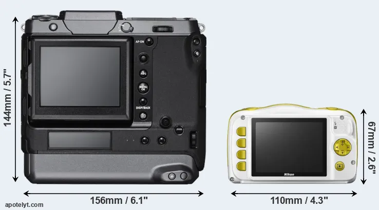 Comparison GFX 100 or W150 rear