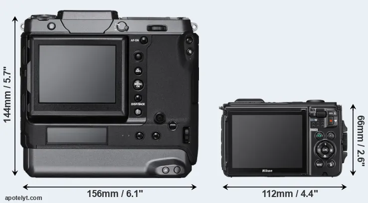 Comparison GFX 100 or W300 rear