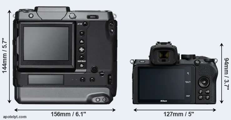 Comparison GFX 100 or Z50 rear