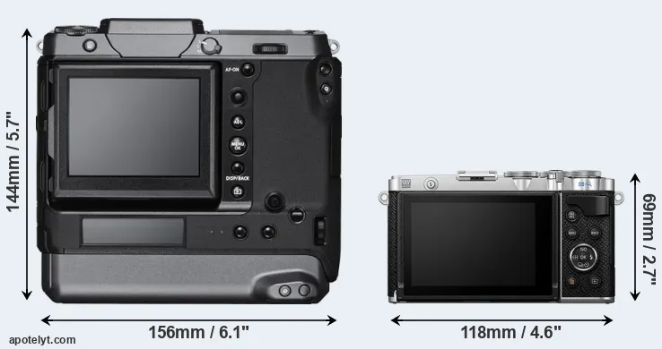 Comparison GFX 100 or E-P7 rear