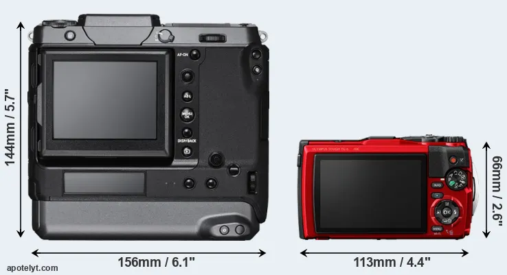 Comparison GFX 100 or TG-6 rear