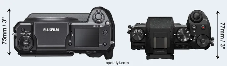 Compare GFX 100 versus G7 top