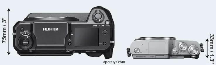 Compare GFX 100 versus GX850 top