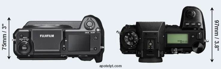 Compare GFX 100 versus S1 top