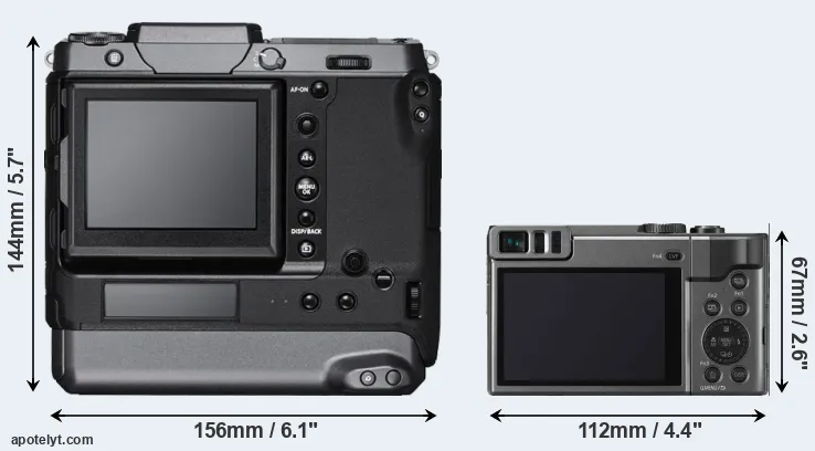 Comparison GFX 100 or TZ90 rear