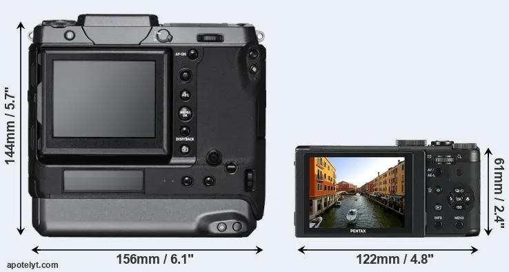 Comparison GFX 100 or MX-1 rear