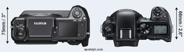 Compare GFX 100 versus NX1 top