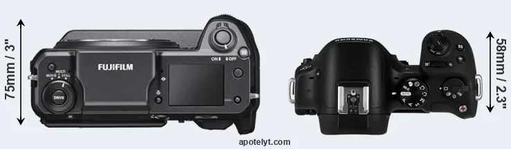 Compare GFX 100 versus NX30 top