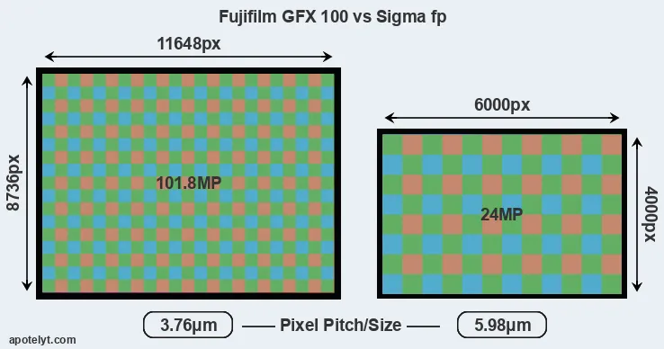 GFX 100 versus fp MP