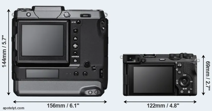 Comparison GFX 100 or A6700 rear