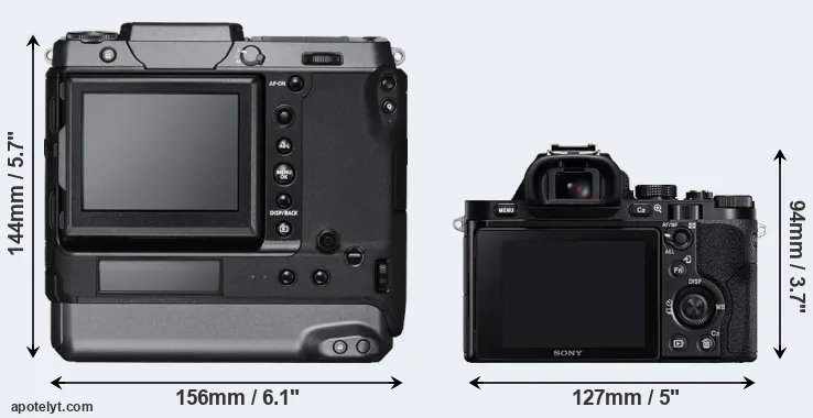 Comparison GFX 100 or A7 rear