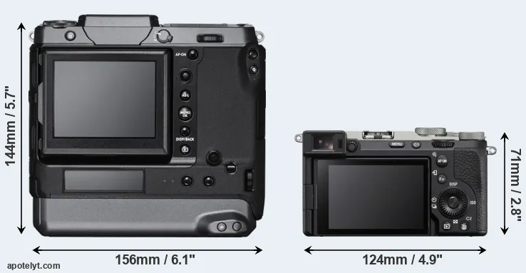 Comparison GFX 100 or A7C R rear