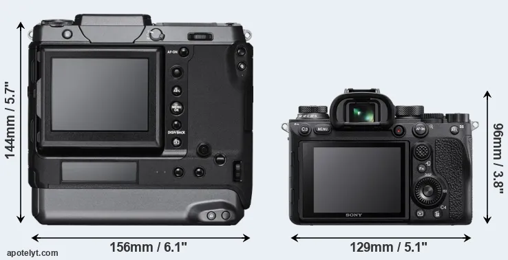 Comparison GFX 100 or A9 II rear