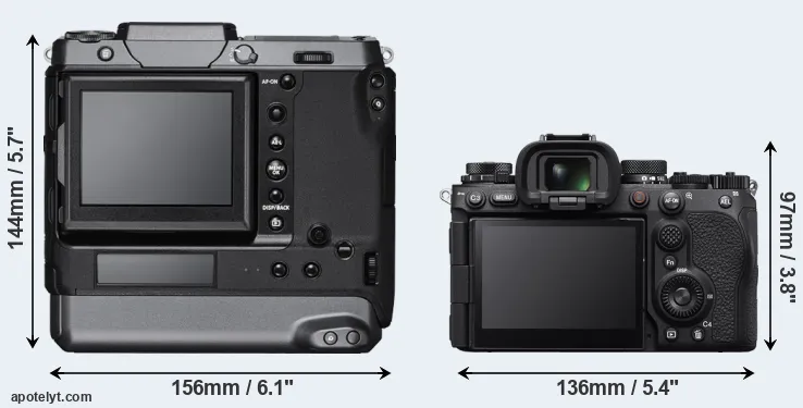 Comparison GFX 100 or A9 III rear