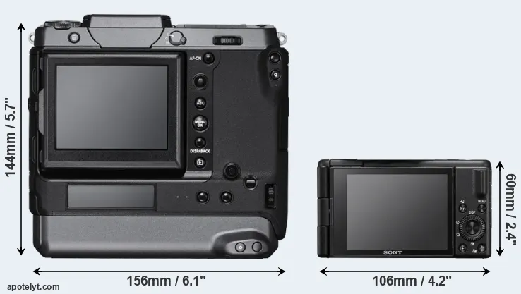 Comparison GFX 100 or ZV-1 II rear