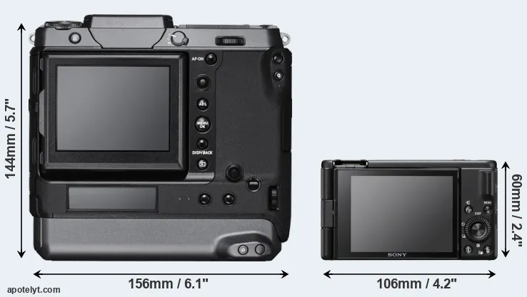 Comparison GFX 100 or ZV-1F rear