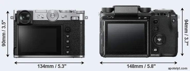 Comparison GFX 100RF or GFX 50S rear