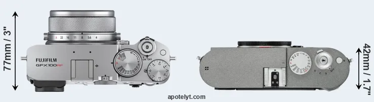 Compare GFX 100RF versus M-E Typ 240 top