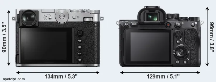 Comparison GFX 100RF or A7R IVA rear