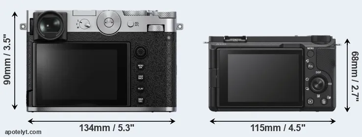 Comparison GFX 100RF or ZV-E10 II rear