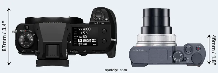 Compare GFX 100S II versus C-LUX top