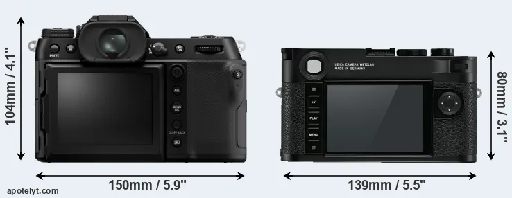 Comparison GFX 100S II or M10 rear