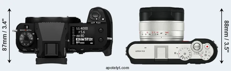 Compare GFX 100S II versus X-U Typ 113 top
