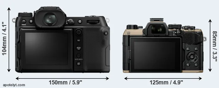 Comparison GFX 100S II or OM-5 II rear