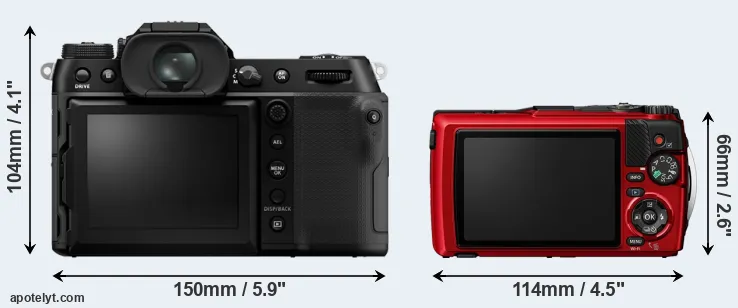 Comparison GFX 100S II or TG-7 rear