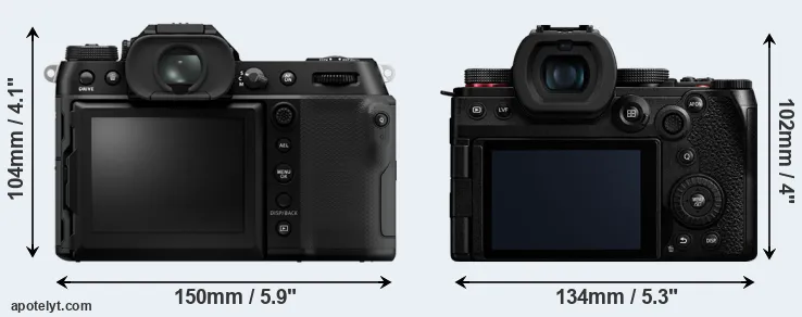 Comparison GFX 100S II or G9 II rear