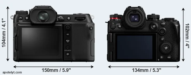 Comparison GFX 100S II or S1 II rear