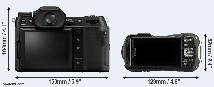 Comparison GFX 100S II or WG-90 rear