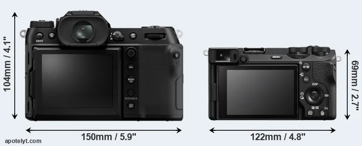 Comparison GFX 100S II or A6700 rear