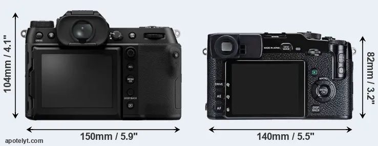 Comparison GFX 100S or X-Pro1 rear