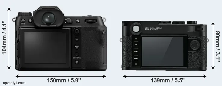 Comparison GFX 100S or M10 rear