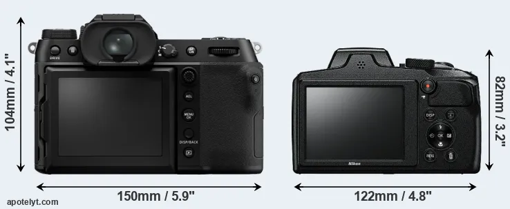 Comparison GFX 100S or B600 rear