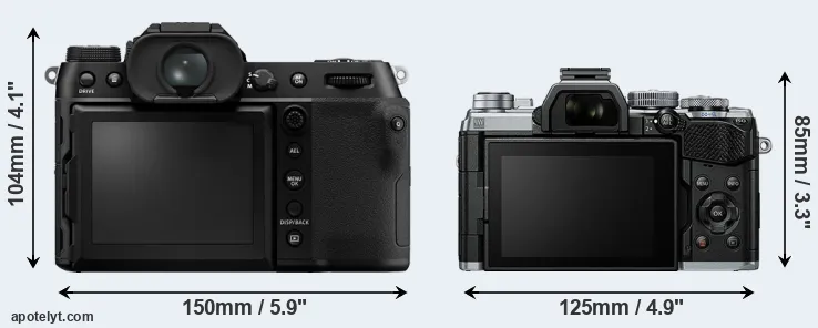 Comparison GFX 100S or E-M5 III rear