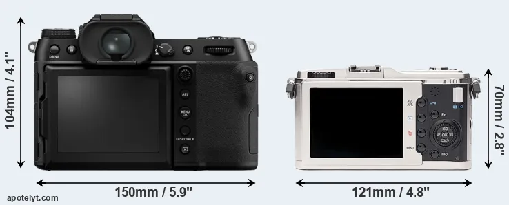 Comparison GFX 100S or E-P1 rear