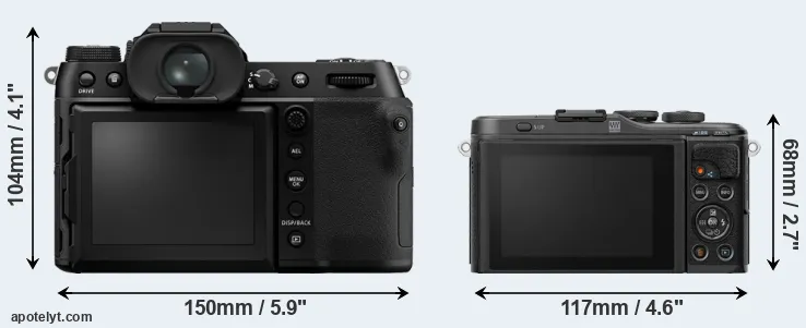 Comparison GFX 100S or E-PL10 rear