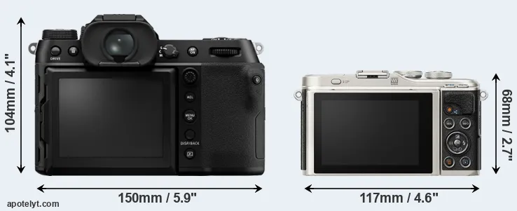 Comparison GFX 100S or E-PL9 rear