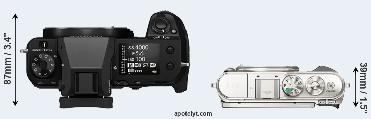Compare GFX 100S versus E-PL9 top