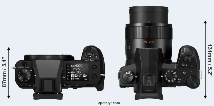Compare GFX 100S versus FZ1000 II top