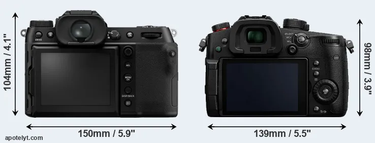 Comparison GFX 100S or GH5s rear